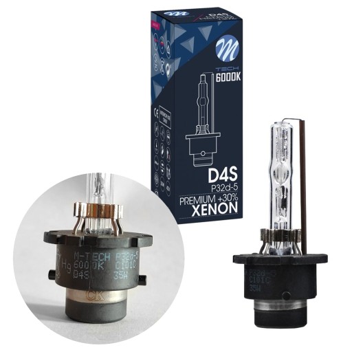 Żarówka ksenon żarnik Xenon D4S 6000K Premium +30% M-Tech Plug&Play