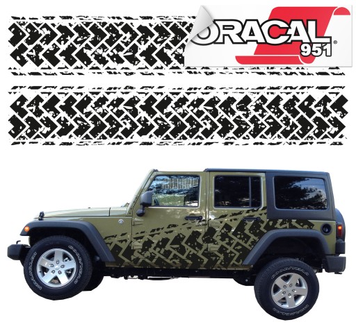 Наклейка для протектора автомобиля OFFROAD 44X250 2шт