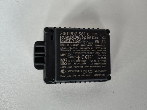 RADAR DISTRONIC ACC sensor VW AUDI SEAT SKODA 2Q0907561C