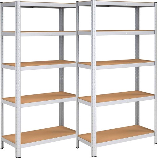 НАБОР 2X МЕТАЛЛИЧЕСКИЙ СТЕЛЛАЖ ДЛЯ ХРАНЕНИЯ ГАРАЖА ПОДВАЛ