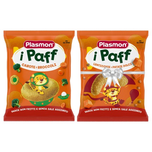 2× PLASMON Овочеві чіпси брокколі та морква 15г