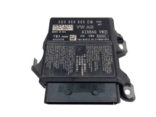 3Q0959655DM - Модуль контроллера подушек безопасности vw atlas cross sport 3.6 awd 2021-