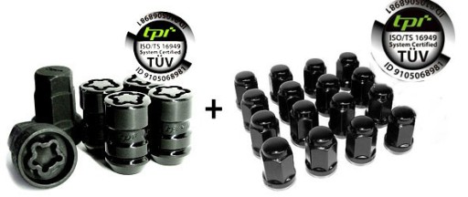 Кованые гайки безопасности TPI черный JEEP FORD