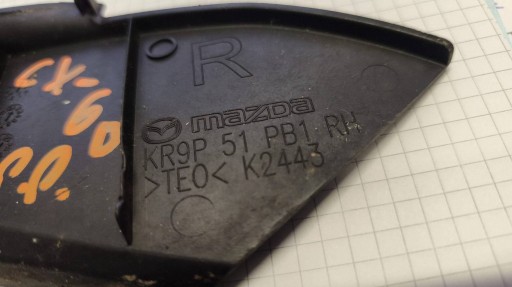 wasserkastenabdeckung wasserkasten ecke zakonczenie vorne seite rechts Mazda CX-60 KR9P51PB1