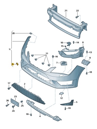 5F0807241AGRU - ЗАГЛУШКА ВУШКА ДЛЯ БУКСИРУВАННЯ SEAT LEON ORIG