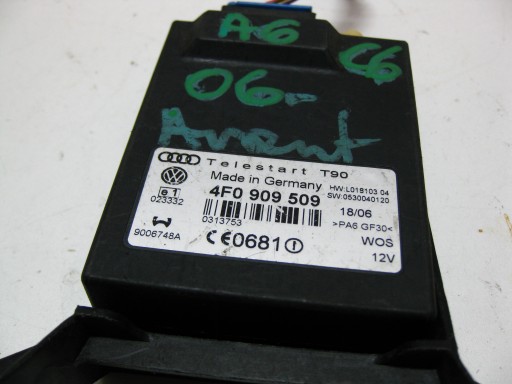 AUDI A6 C6 module control unit OGRZEWANIA WEBASTO 4F0909509B