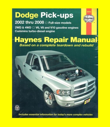 КАК РЕМОНТ ВАШЕГО АВТОМОБИЛЯ DODGE RAM 2500 (2002-2008 гг.) ИНСТРУКЦИЯ