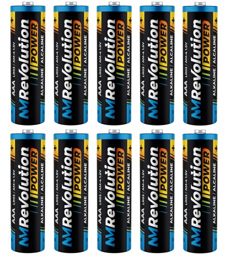 10x NM REVOLUTION ALKALINE AAA LR03 ERŐS AKKUMULÁTOR
