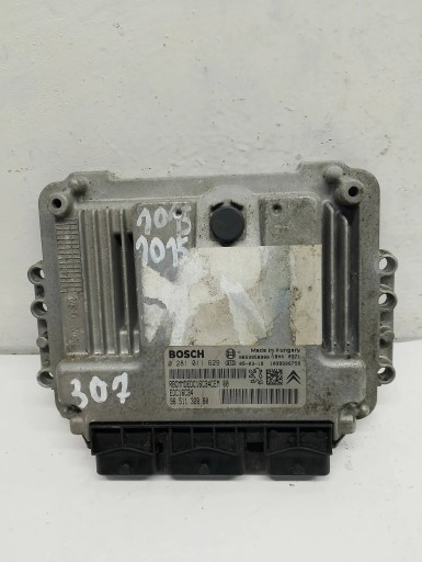 computer control unit of the engine PEUGEOT 307 1.6 HDI 0281011629