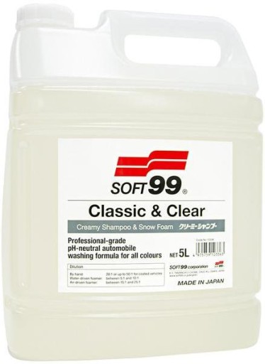 SOFT99 CLASSIC & CLEAR SHAMPOO АВТОШАМПУНЬ 5Л
