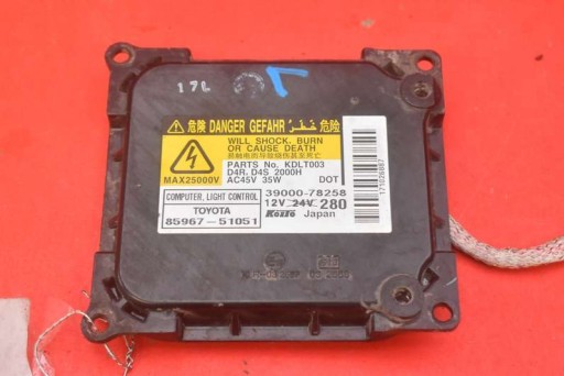 control unit XENON KSENON left 39000-78258 TOYOTA AVENSIS T27 09-11