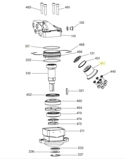 3702959 - Блок цилиндров Parker для двигателя F11-019 (3702959)