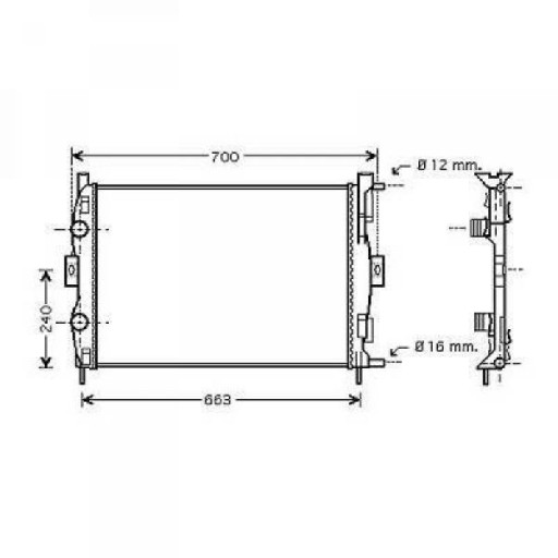 DCM2922 - Радіатор renault megane ii 11/2002-