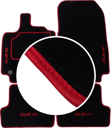 RENAULT CLIO IV 12-19r коврики CLASSIC + вышивка CH4