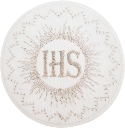 ХОСТ НАШИВКА ПРИЧАСТЯ ХРЕЩЕННЯ IHS ВИШИВКА 8см