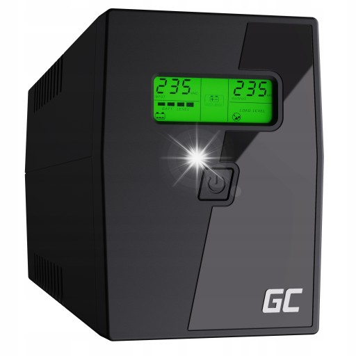 Джерело безперебійного живлення ups 600va 360w lcd 2x schuko + програма green cell gc ups
