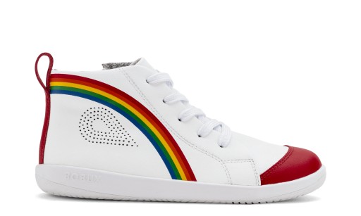 Detské topánky Bobux Alley-Oop White + Red + Rainbow veľ.. 29