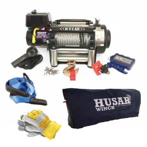 Лебедка для эвакуаторов и спецтехники HUSAR WINCH BSTS18000LBS12VKIT1
