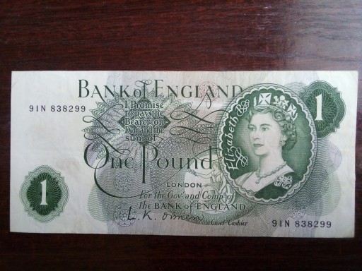 Banknot 1 funt Anglia