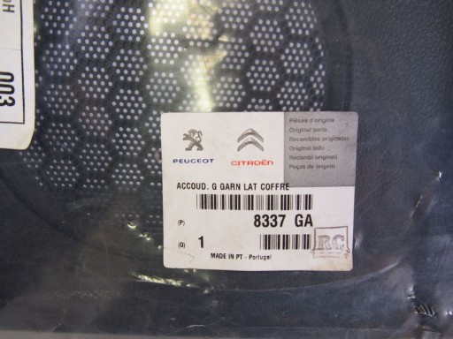 Citroen Berlingo 08r cover boot 2008 8337GA