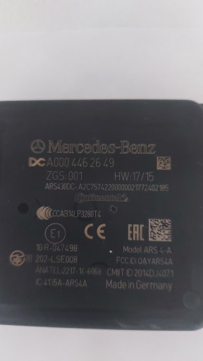 Мерседес радар a0004462649 новий