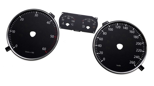 Volkswagen EOS 2005-10 диски одометра миль / ч на kmh