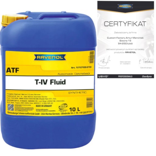 Ravenol atf t-iv жидкость 10л - трансмиссионное масло toyota aisin aw