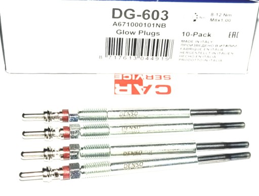 4x свічка розжарювання denso dg-603 ford focus c-max citroen volvo 1.6 tdci 115