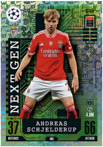 Topps Match Attax 23/24 - NEXT GEN - 405 АНДРЕАС ШЄЛДЕРУП