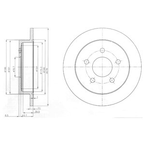 ДИСК ТОРМОЗНОЙ DELPHI BG3143 изображение 1