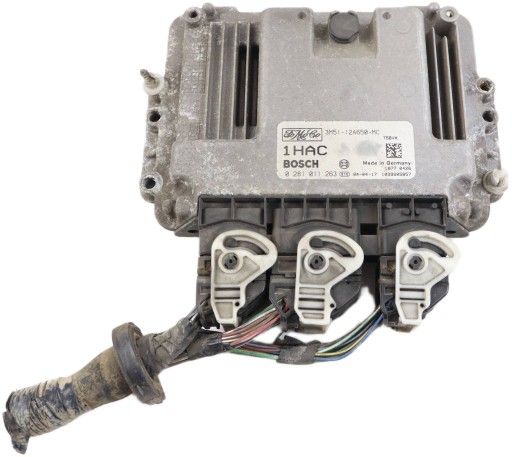 3M5112A650MC - Компьютерный контроллер двигателя ford c-max i 1.6 tdci 3m51-12a650-mc 0281011263