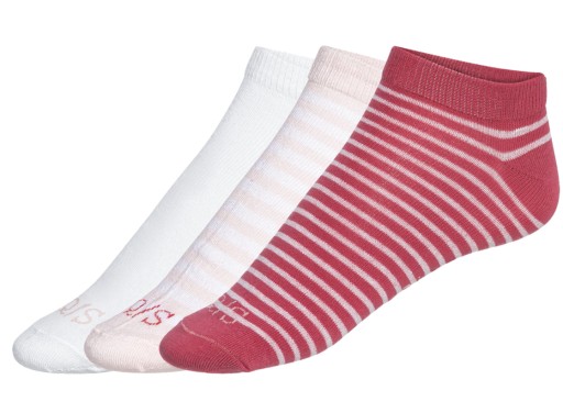 Členkové Ponožky s.Oliver 3ks veľkosť 43-46 ružovo-biele