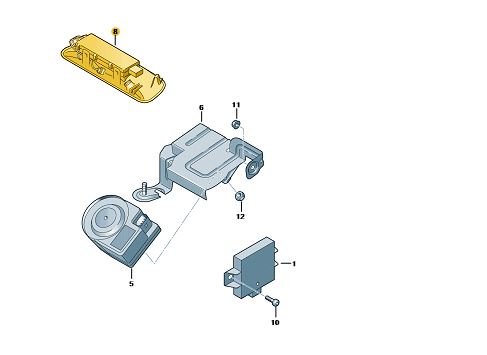 Модуль сигнализации vw caddy ii вариант (9k9b) 2k0951172 1,97л дизель 47квт 2007 г.