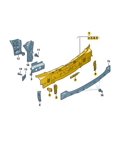 5NL813301 - ЗАДНИЙ ЗАПОРНЫЙ ЛИСТ VOLKSWAGEN ORIGINAL OE
