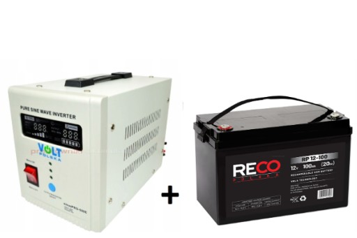 Аварийный источник питания volska sinus pro 1000e + reco rp12-100