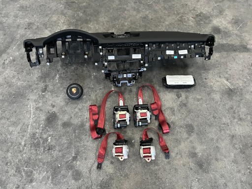 Porsche Cayenne 9Y ПОДУШКА БЕЗОПАСНОСТИ НА ПРИБОРНОЙ ПАНЕЛИ С КРАСНЫМИ ПОЛОСАМИ