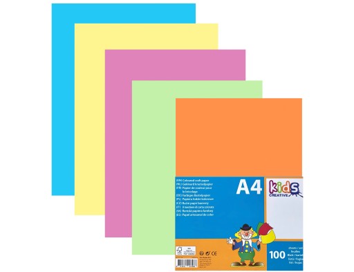 Папір кольоровий А4 Kids Creative 100 аркушів 80 г/м²