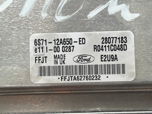 MONDEO MK3 2,2 TDCI computer control unit 6S71-12A650-ED