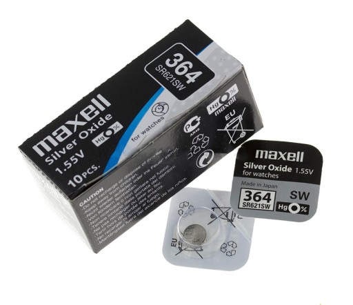 BATERIA SREBROWA MAXELL 364 AG1 SR621 SR621SW