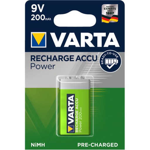 Varta 1x akumulátory READY2USE 6F22/9V 200mAh