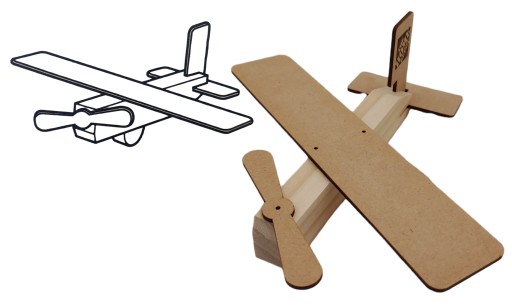 ПРОСТИЙ ДЕРЕВ'ЯНИЙ ЛІТАК ДЛЯ САМОСТІЙНОГО ЗБОРУ