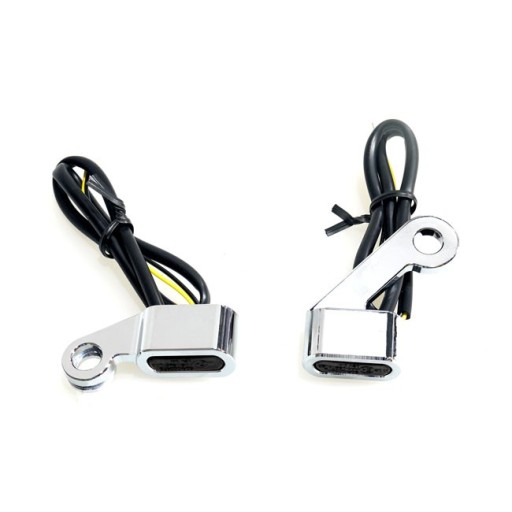 597590 - HARLEY ПОВОРОТНИКИ ПЕРЕДНИЕ СВЕТОДИОДНЫЕ FASTLINE ХРОМ