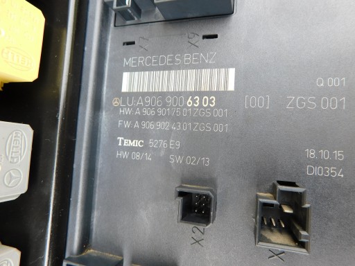 module SAM kaseta of fuses BSI Sprinter 906 Crafter A9069006303 OEM