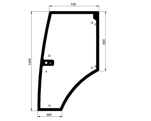 222108100 - скло Claas Renault Ares Atles ARION Axion двері L