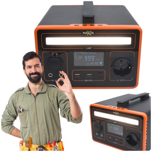 Портативна електростанція 600w 560 wh накопичувач енергії maxta power bank