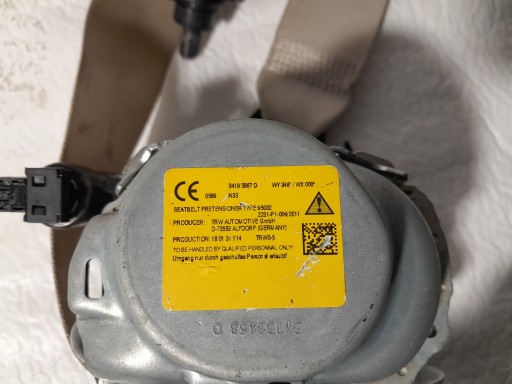 BMW 5' G30 Gurten Sicherheits vorne rechts 7430072