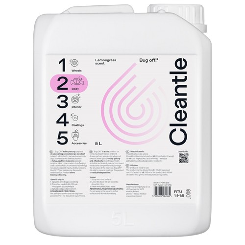 CLEANTLE Bug Off² Засіб для видалення комах 5 л