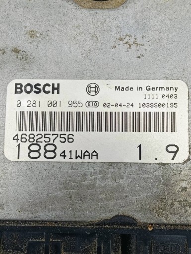 Centralina Motore BOSCH Fiat PUNTO II 1.9 JTD 46825756