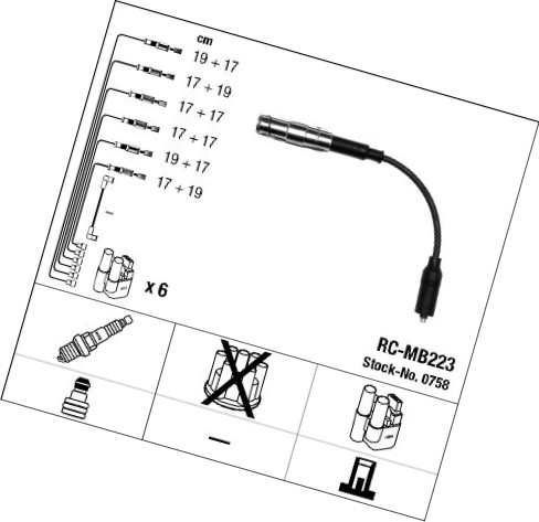 Кабели зажигания ngk 0758 0758
