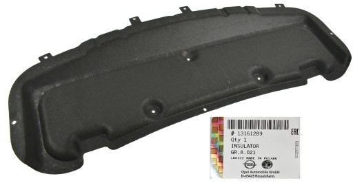 13151289 - ЗВУКОИЗОЛЯЦИЯ КАПОТА OPEL ZAFIRA B ОРИГИНАЛ